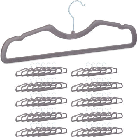 Trade Shop - Set 5 Pz Grucce Stampelle Appendiabiti In Metallo Gommate