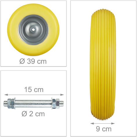 Utilia RUOTA PER CARRIOLA IN PLASTICA MIS. 4.00x8