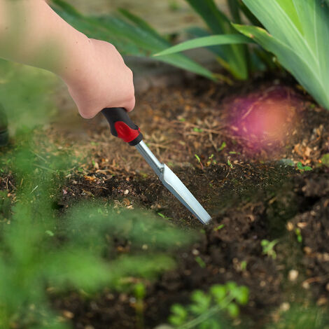 4x Estirpatore, Taglia Erbacce, Sarchiatore Manuale, Impugnatura  Ergonomica, Giardinaggio, L: 37,5 cm, nero/rosso