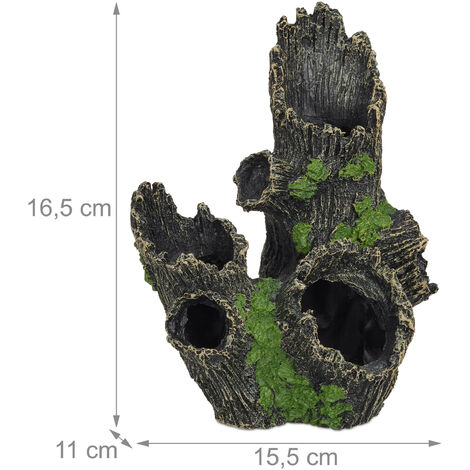 Relaxdays Decorazione per Acquario, Tronco d'Albero, Aspetto