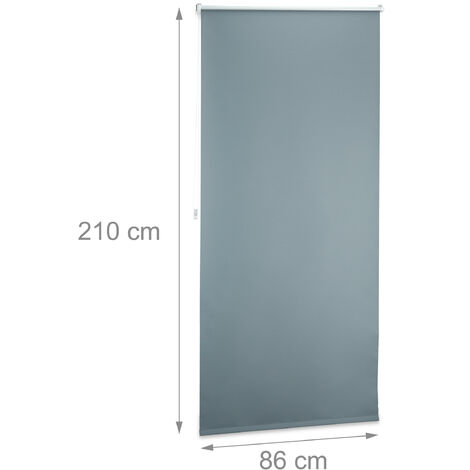 Tende a Rullo Oscurante, Tenda Termica, Catenella Laterale, senza Fori, HxL  80x160, Tessuto, Grigio