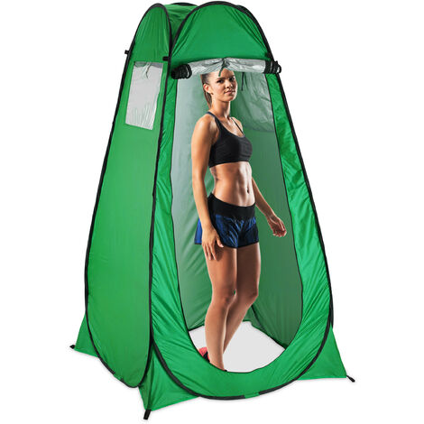 da Campeggio Cabina & WC 200x120x120 Giardino & Outdoor Relaxdays Tenda per Cambiarsi Verde Spogliatoio Pop-Up 