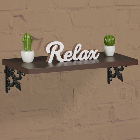 Relaxdays Staffe Per Mensole Set Da Supporti Dal Design Barocco Reggimensola Angolari Per