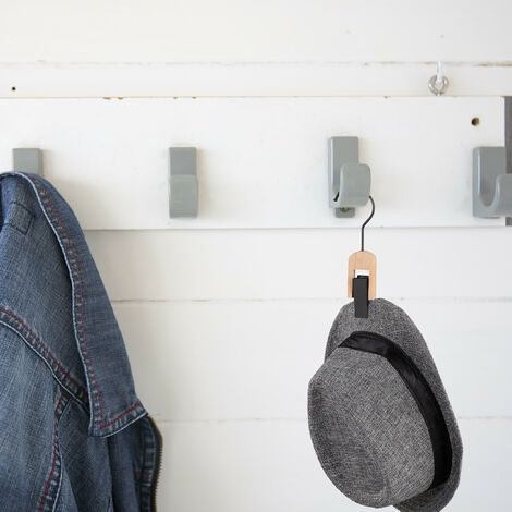 Ganci Appendiabiti Da Porta - 5 Anelli In Metallo, Nero, Per Cappelli, Sciarpe, Borse, Fino A 3kg