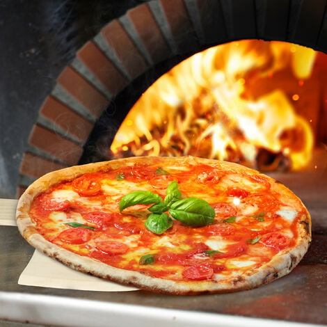 3x Paletta in Legno per Pizza, Pala con Manico, Pane e Focaccia