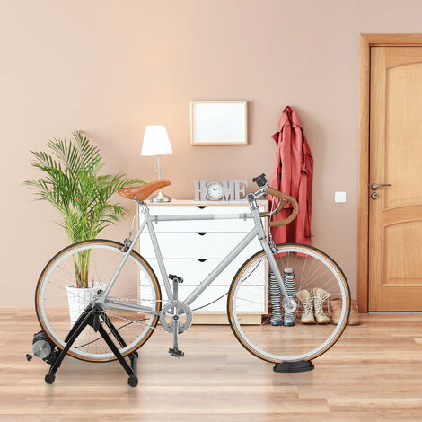 Cyclette da Allenamento Nero 8 Livelli con Display Pieghevole Freni Magnetici 120 kg Relaxdays Cyclette da Casa 