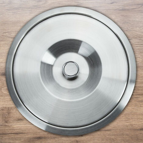 Relaxdays Pattumiera Da Incasso Per Piano Cucina 8L, Blu Con Coperchio In Acciaio Inox, Anti-odori - 2