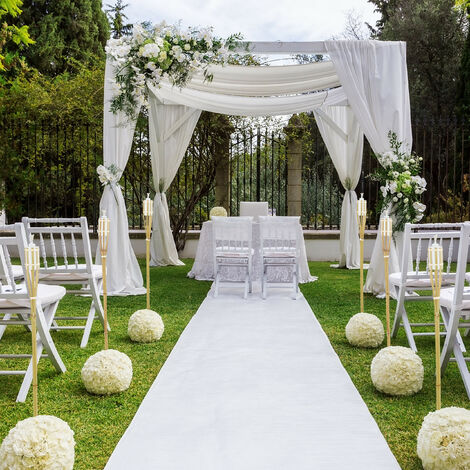 Set 10 Fiaccole Da Giardino In Bambù - Ad Olio, Con Stoppini, H 90 Cm Per Atmosfera Romantica - Foto 9