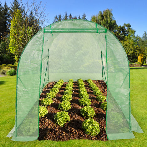 Serra per orto mini 2,9 m giardino tunnel telo verde piante piccola  trasparente
