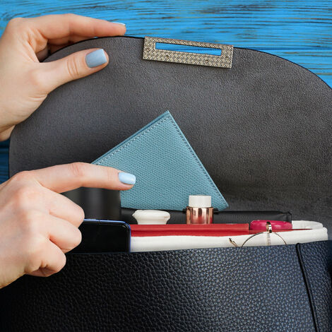 Relaxdays Organizer Portapannolini In Feltro - Borsa Con 11 Scomparti, Grigio Scuro - Foto 14