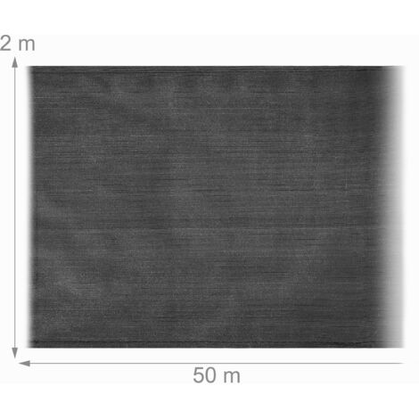 Relaxdays Frangivista, 2 x 50 m, Giardino e Balcone, Telo Recinzione, Rete Copri  Ringhiera, Esterno, Antracite
