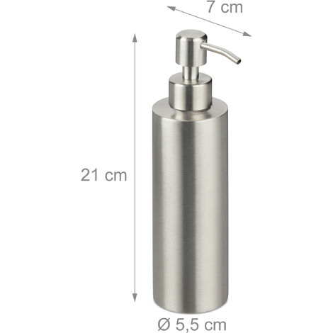 Dispenser sapone a parete One nickel spazzolato/vetro trasparente