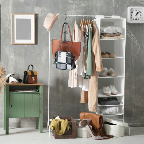 2x Appendino Per Cinture In Legno - Organizzatore Armadio Con 8 Ganci Per Cravatte E Accessori - Foto 6