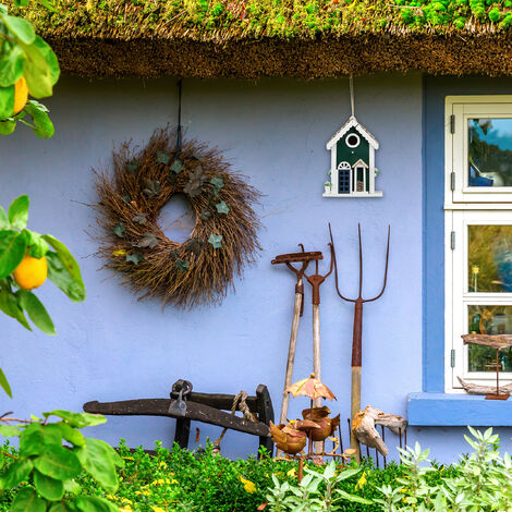 Casetta Per Uccelli Relaxdays Stile Country - Da Appendere, Legno, Multicolore - Foto 5