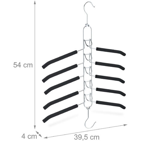 3 Pezzi Grucce Multiple Salvaspazio, Appendi Pantaloni, Hanger Jeans, Organizer Richiudibili Stampelle Armadio, Attaccapanni, Gruccia Pant Hangers, Appendini per Camicie Sciarpe Porta Gonne Cravatte