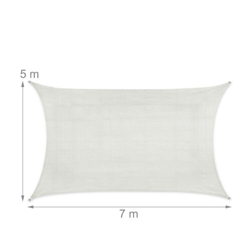 Tenda Da Sole Relaxdays 3.5x4.5 M | Rettangolare, Marrone | Anti-UV, Idrorepellente | Per Giardino E Terrazza