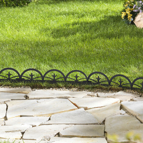 Relaxdays Recinzione da Giardino in Metallo, Recinto Stabile, Set da 3  Pareti Decorative, H x L