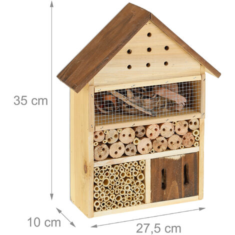 Alveare Per Api Da Miele Relaxdays Casetta Per Insetti E Farfalle - Foto 5