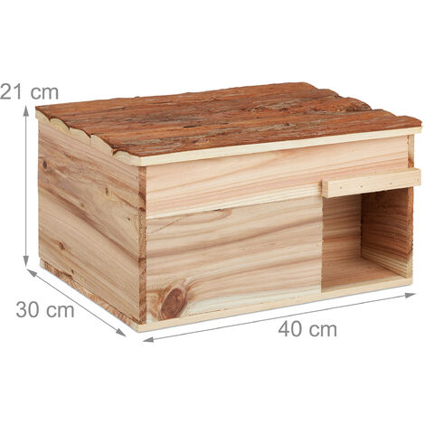 Casetta Per Ricci In Legno - Rifugio Invernale 40x30x21 Cm, Anti-Predatori, Naturale