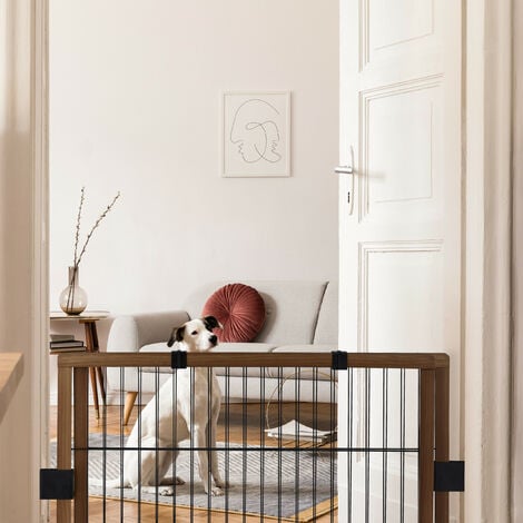 Relaxdays Cancelletto per Bambini, Barriera per Cani e Neonati, Recinzione  per Scale, Cancellino HxL 70 x 154 cm, Grigio