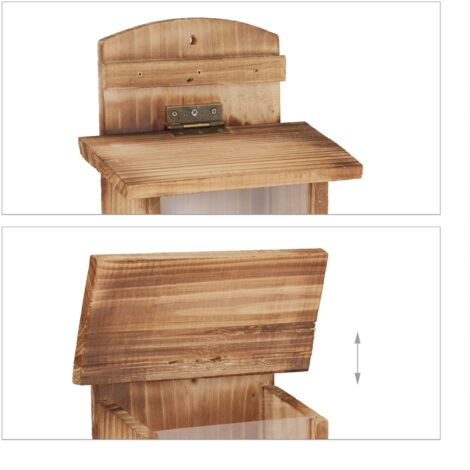 CKB LTD Mangiatoia per scoiattoli in legno 2 in 1 per casetta per uccelli, da appendere o da appendere, rustico, naturale resistente alle intemperie giardino, all'aperto, albero o balcone CKB LTD Mangiatoia per scoiattoli in legno 2 in 1 per casetta per uccelli, da appendere o da appendere, rustico, naturale resistente alle intemperie giardino, all'aperto, albero o balcone