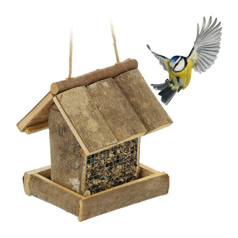 Casetta Mangiatoia per Uccelli da Giardino Bird House in Legno 115x35x35cm