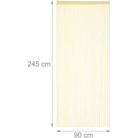 1x Tenda fili marrone porta finestra balcone terrazza separé stanze 90 x  245 cm