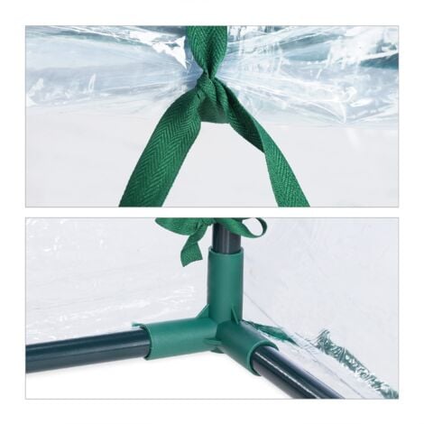 Serra Da Giardino Relaxdays - Telo In PVC Con Finestre Avvolgibili 152x132x92 Cm - Foto 6