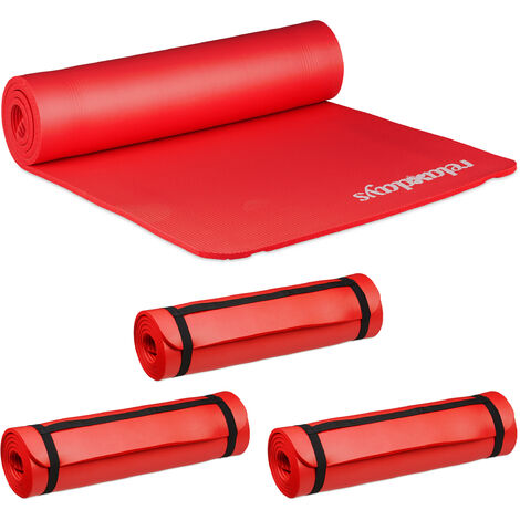 4x Tappetino da Yoga, 1 cm, Tappeto da Fitness, Accessori per Pilates &  Aerobica, Sport, 60