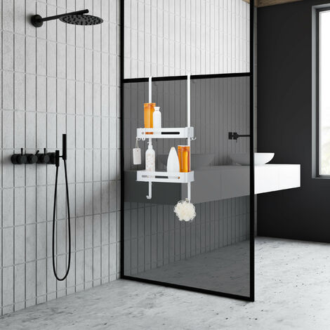 ZHUGE Etagère de Douche a Suspendre, Porte Savon Etagere Douche Sans Percage en