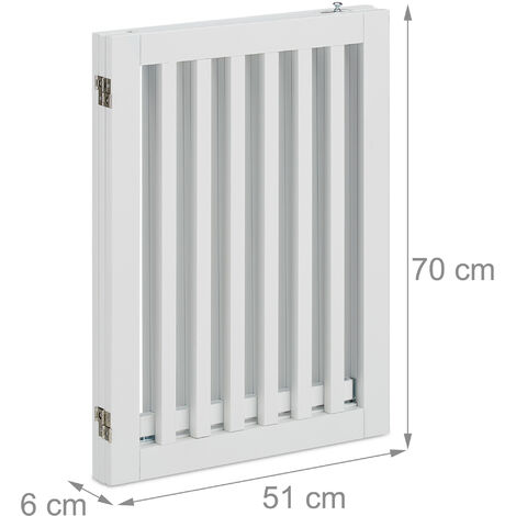 Cancelletto Di Sicurezza Relaxdays Estensibile 76-82 Cm - Per Bambini E Cani, Chiusura Automatica, Bianco