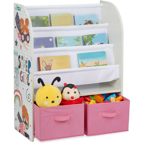 Libreria mobile portagiochi cameretta bambini organizer cagnolino