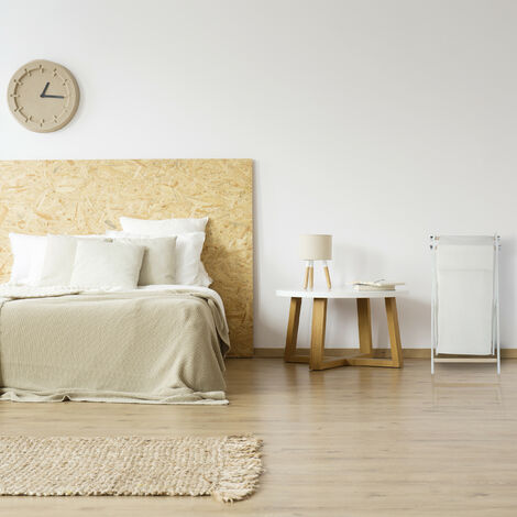 Cesto Portabiancheria Pieghevole Bamb&ugrave; - 100L Con 2 Scomparti E Coperchio (Grigio)