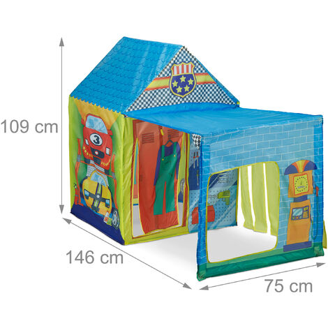 Tenda Gioco Per Bambini A Forma Di Casetta - 103x96x75 Cm Colorata Per Interni Ed Esterni - Foto 2