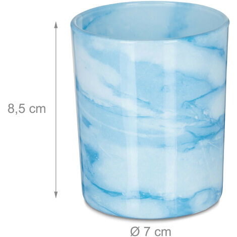 12 Portacandele Votivi In Vetro Al Mercurio Blu | Centrotavola Per Matrimonio E Addio Al Nubilato | 5x5 Cm - 2
