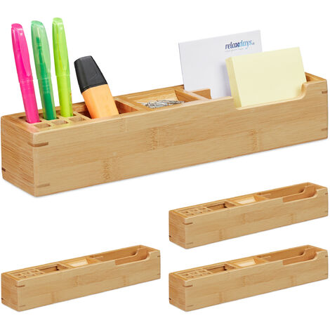 4x Organizer Portaoggetti da Cassetto, Scrivania Ufficio, Cucina o