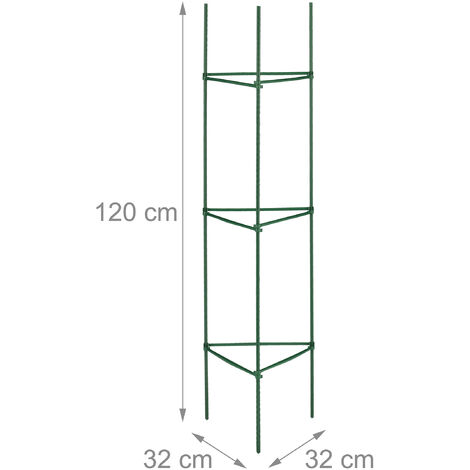 Set 4 Supporti Per Rampicanti Relaxdays – Traliccio In Metallo 150x32x32 Cm Per Piante E Rose