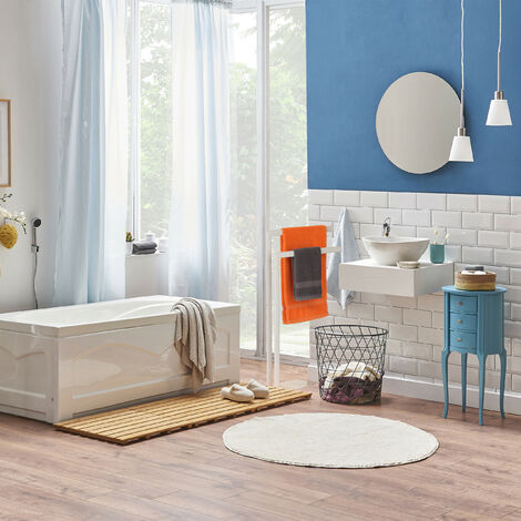 Piantana Portasciugamani Relaxdays - 3 Bracci, Acciaio Nero, 82.5x46x21 Cm, Senza Trapano - Foto 9