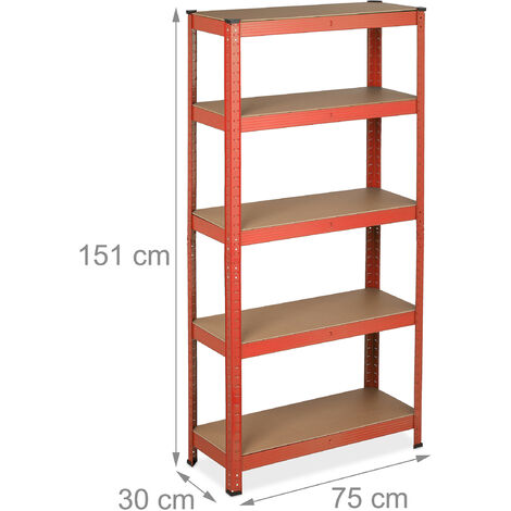 SCAFFALE COMPONIBILE PANDA A 5 RIPIANI 30 X 100 CM IN KIT