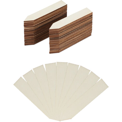 240x Bastoncini per Piante, Set, Etichetta, Iscrivibili, Erbe Aromatiche, L: 10,5 cm, in Legno, Naturale
