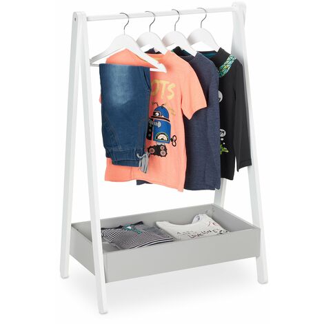 Relaxdays Stand Appendiabiti per Bambini, con Scomparto Doppio, Guardaroba a  Giorno, HxLxP: 100,5x71x30 cm, Colorato, Legno ingegnerizzato Pino :  .it: Casa e cucina