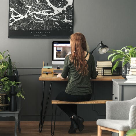 Rialzo Per Tv Su Mobile Supporto Monitor In Bambù Con Cassetto