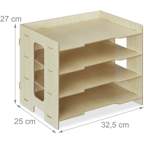 Organizer Porta Cavi Relaxdays - Scatola Per Ciabatte In Legno E Plastica, Nero - Foto 3