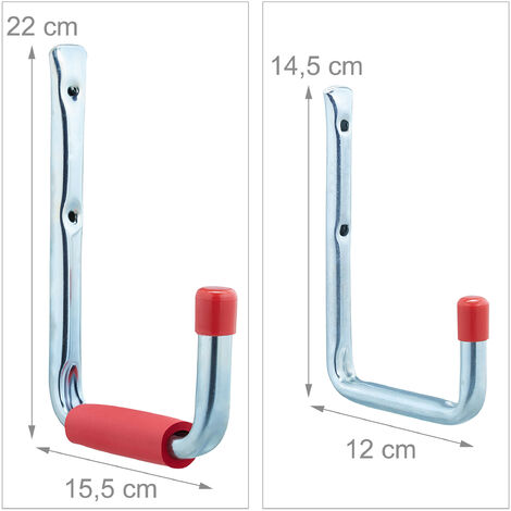 Set da 30 Ganci Porta Utensili, Parete, Attrezzi da Giardino e Officina,  Fino a 17,5