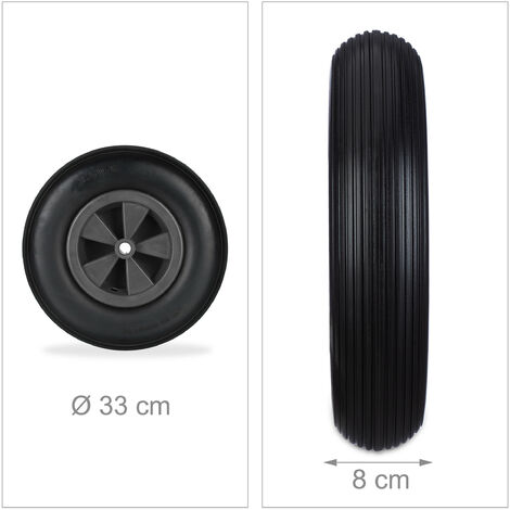 Ruote Per Carriola Gomma Piena Antipanne - Set Da 2 Per Giardino