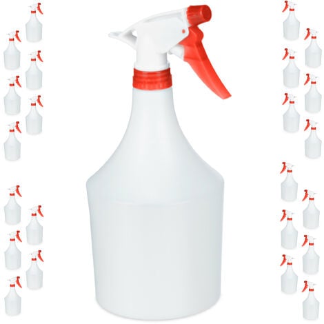 24x Bottiglie Spray, Set, Erogazione Regolabile, 1 Litro, Vaporizzatore, Nebulizzatore  Piante, Rosso