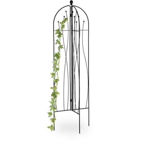 Relaxdays Arco Rose/rampicanti per giardino con 36.5x116.0x228.0 cm Nero