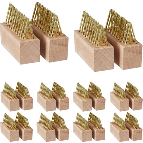 20x Spazzola per Fughe in Set , Spazzole di Ricambio, Rimozione Muschio e Erbacce, da Giardino, Naturale/Ottone
