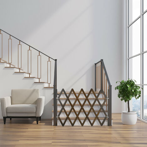 Cancelletto Sicurezza Cani Relaxdays In Bambù - Recinzione Regolabile Fino A 130 Cm, Alto 87,5-100 Cm - Foto 7