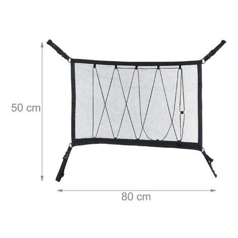 Rete Portatutto Da Soffitto Per Auto | 76x21,7 Cm | Pratica E Resistente Per Organizzare L'abitacolo - 4